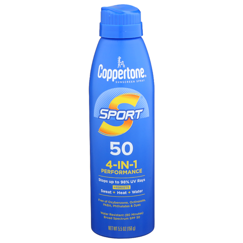 Coppertone Sport 50 Sunscreen Spray - 5.5 Ounce