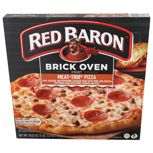 Red Baron Brick Oven Crust Meat-Trio Pizza - 18.22 Ounce