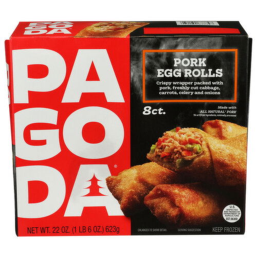Pagoda Pork ® Egg Rolls - 2.75 Ounce - 8 Count