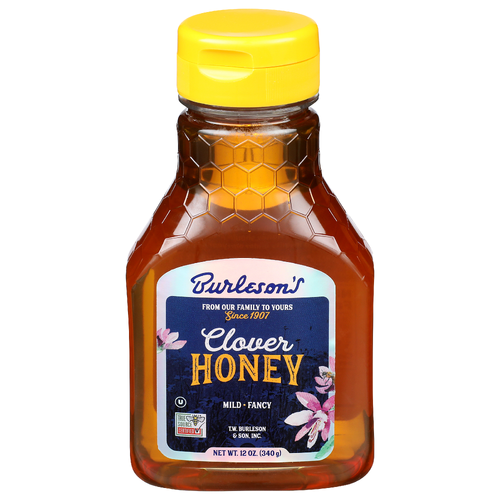 Burleson's Mild • Fancy Clover Honey - 12 Ounce