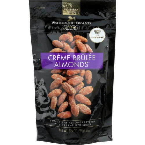 Squirrel Brand Artisan Nuts Crème Brûlée Almonds - 3.5 Ounce
