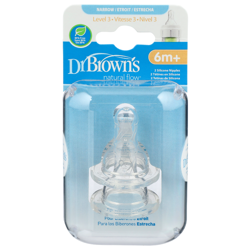 Dr Brown's Level 3 Silicone Nipples - 2 Count