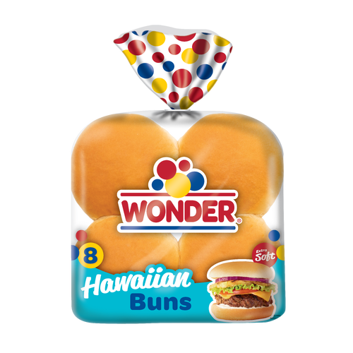 Wonder Hawaiian White Hamburger Buns - 1.875 Ounce - 8 Count