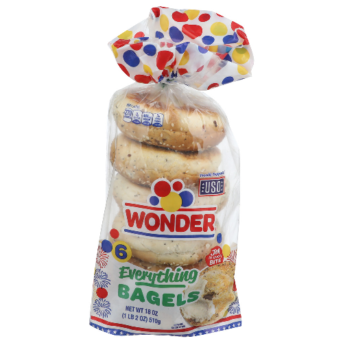 Wonder Everything Bagels - 3 Ounce - 6 Count
