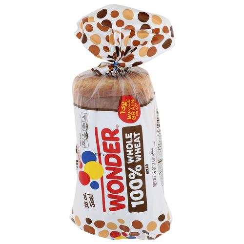 Wonder Whole Wheat Bread 100% - 16 Ounce