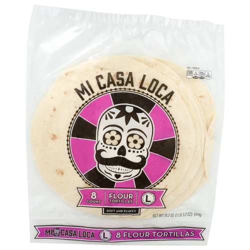 Mi Casa Soft And Fluffy Loca Flour Tortillas - 2.4 Ounce - 8 Count