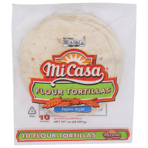 Micasa Fajita Style Flour Tortillas - 1.4 Ounce - 10 Count