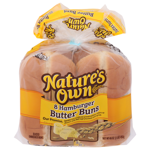 Nature's Own Hamburger Butter Buns - 2 Ounce - 8 Count