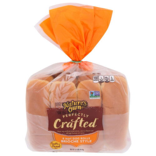 Nature's Own Perfectly Crafted Hot Dog Buns Brioche Style - 2 Ounce - 8 Count