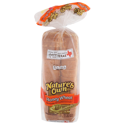 Nature's Own Honey Wheat Enriched Bread - 20 Ounce