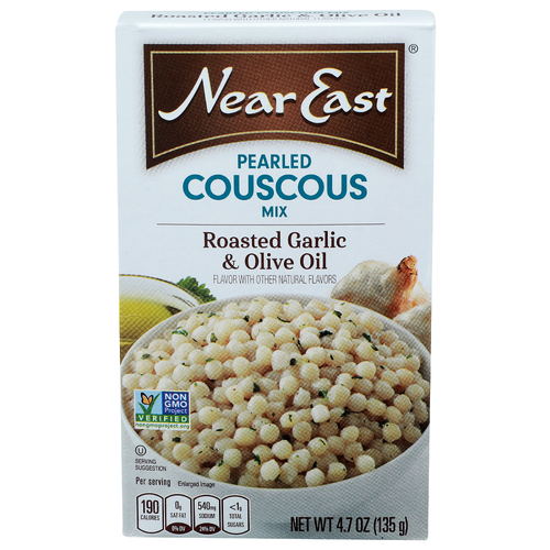 Near East Roasted Garlic & Olive Oil Pearled Couscous Mix - 4.7 Ounce