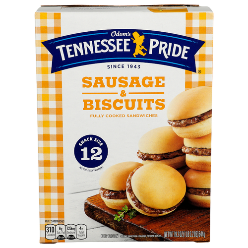Odom's Tennessee Pride Sausage & Biscuits - 1.6 Ounce - 12 Count