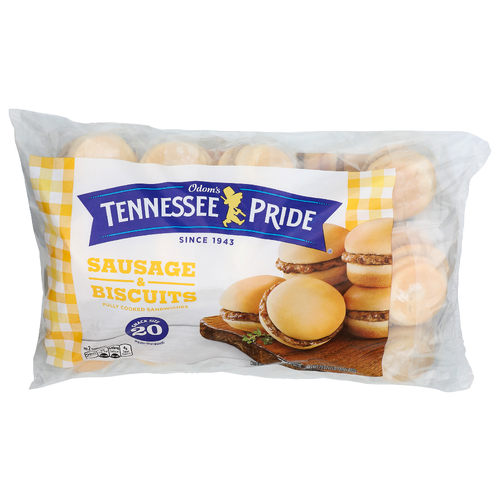 Odom's Tennessee Pride Sausage & Biscuits - 1.45 Ounce - 20 Count