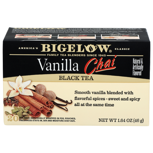 Bigelow Vanilla Chai Black Tea - 0.082 Ounce - 20 Count