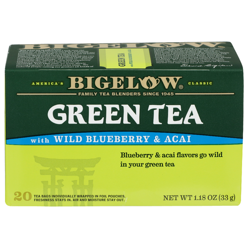Bigelow Wild Blueberry & Acai Green Tea - 0.059 Ounce - 20 Count