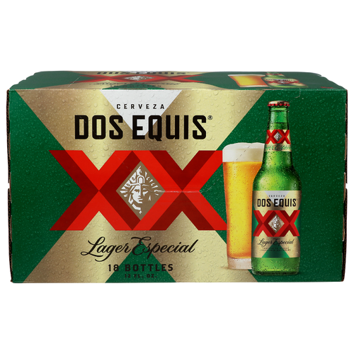 Dos Equis Cerveza XX Lager Especial - 12 Fluid Ounce - 18 Count