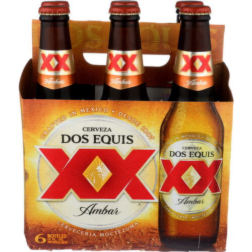 Dos Equis Ambar Beer 6 Pk Bottles - 12 Fluid Ounce - 6 Count