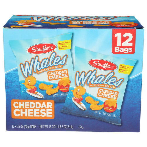 STAUFFER's Whales Cheddar 12PK - 1.5 Ounce - 12 Count
