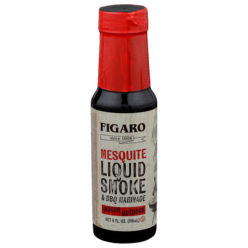 Figaro Mesquite Liquid Smoke & Bbq Marinade - 4 Fluid Ounce