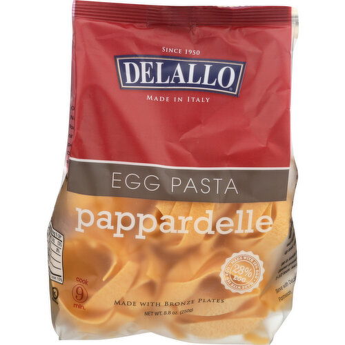 DELALLO Egg Pappardelle Pasta - 8.8 Ounce