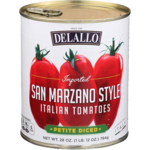 DeLallo San Marzano Style Petite Diced Tomatoes - 28 Ounce