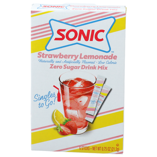 Sonic Strawberry Lemonade Zero Sugar Drink Mix - 0.125 Ounce - 6 Count