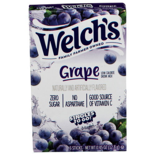 WELCH's Grape Singles To Go Drink Mix - 0.075 Ounce - 6 Count Image 1 of 4