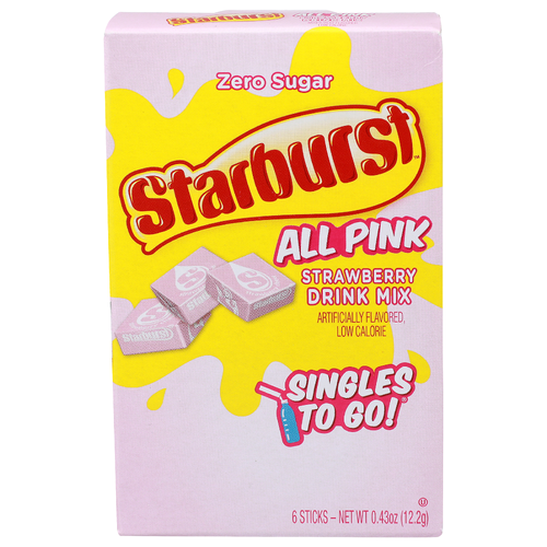 Starburst Strawberry Drink Mix - 0.072 Ounce - 6 Count