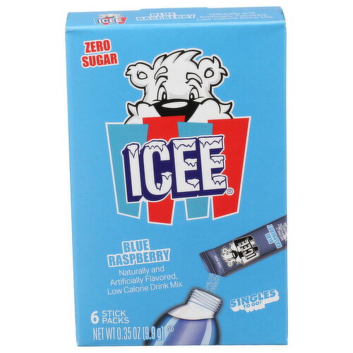 ICEE Blue Raspberry Drink Mix - 0.058 Ounce - 6 Count Image 1 of 4