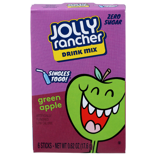 Jolly Rancher Green Apple Drink Mix - 0.103 Ounce - 6 Count