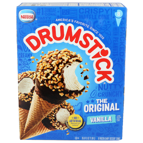 Nestle Vanilla Frozen Dairy Dessert Cones - 4.6 Fluid Ounce - 8 Count