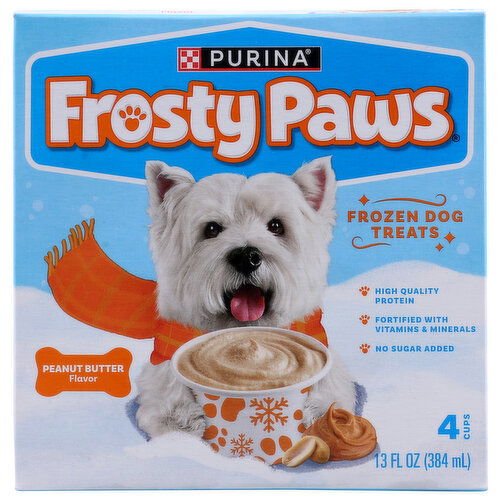 Frosty Paws Dog Treats, Frozen, Peanut Butter Flavor - 3.25 Fluid Ounce - 4 Count
