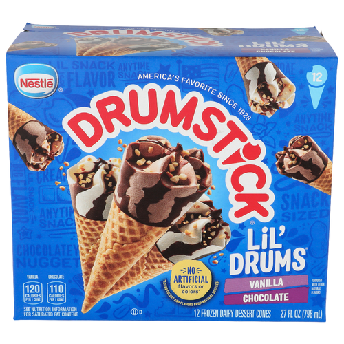 Nestle Vanilla Chocolate Drumstick - 2.25 Fluid Ounce - 12 Count