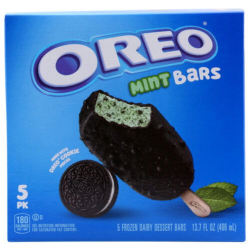 Oreo Frozen Dairy Dessert Bars, Mint, 5 Pack - 2.74 Fluid Ounce - 5 Count