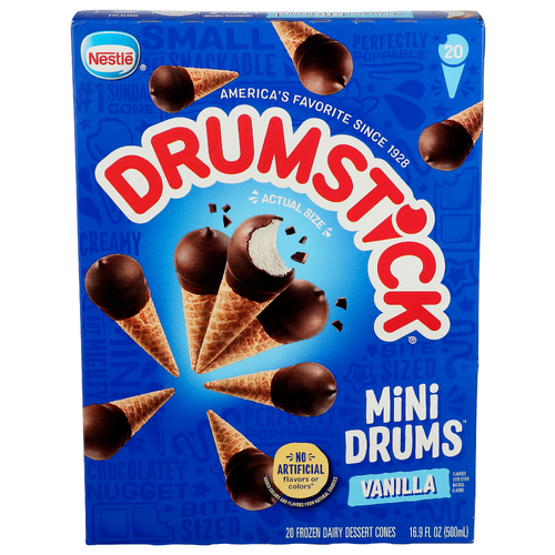 Nestle Vanilla Dessert Cone Mini Drums - 0.845 Fluid Ounce - 20 Count