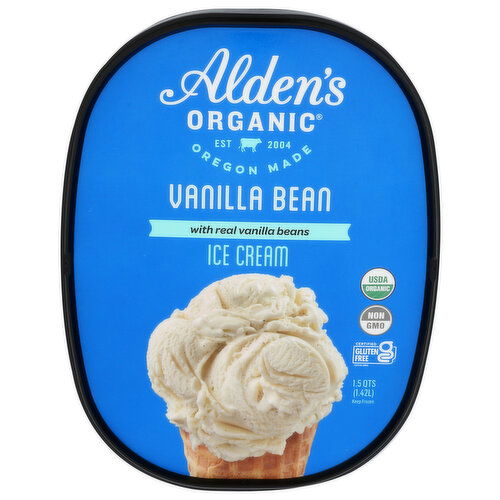ALDEN's Organic Ice Cream Vanilla Bean - 1.5 Quart
