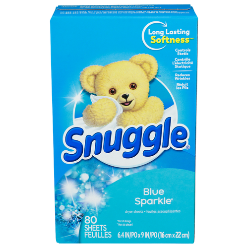 Snuggle Blue Sparkle Dryer Sheets - 80 Count