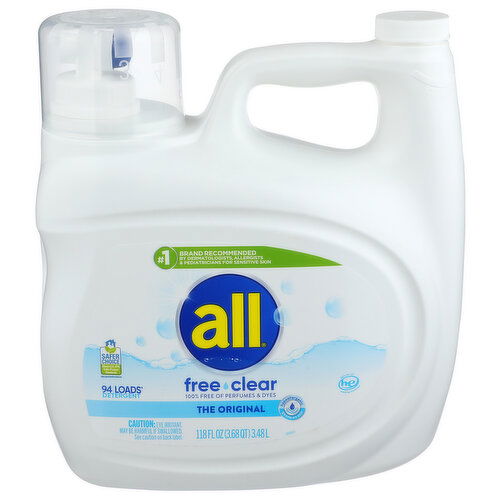All Free & Clear Original Laundry Detergent - 118 Fluid Ounce Image 1 of 3
