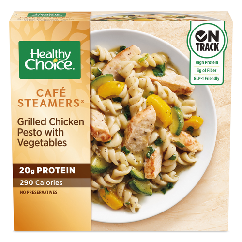 Healthy Choice Cafe Steamers Grilled Chicken Pesto With Vegetables, Frozen Meal - 9.9 Ounce