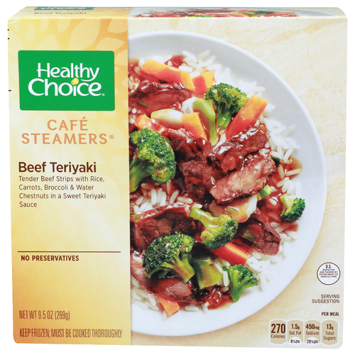 Healthy Choice Beef Teriyaki Cafe Steamers - 9.5 Ounce
