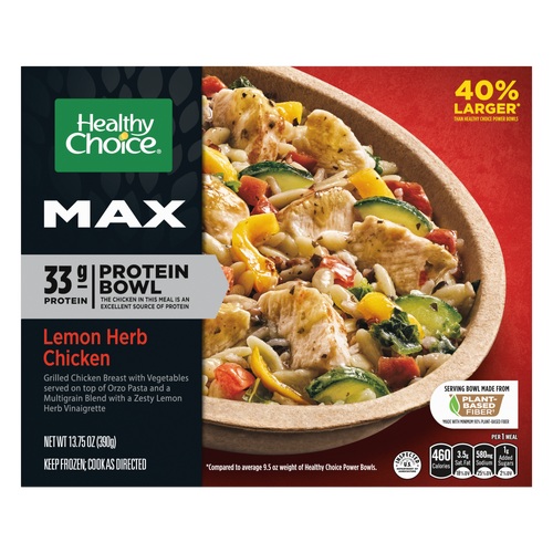 Healthy Choice Max Protein Bowl Lemon Herb Chicken Frozen Meal - 13.75 Ounce