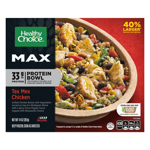 Healthy Choice Max Protein Bowl Tex Mex Chicken Frozen Meal - 14 Ounce