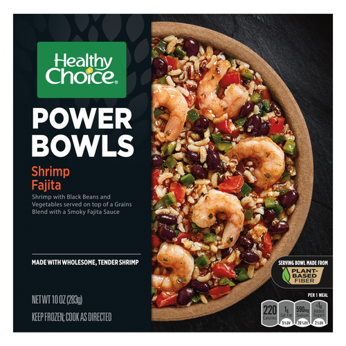 Healthy Choice Power Bowls, Shrimp Fajita, Frozen Meal, Bowl - 10 Ounce