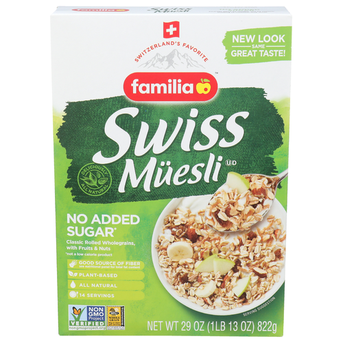Familia No Added Sugar Swiss Muesli - 2.071 Ounce - 14 Count