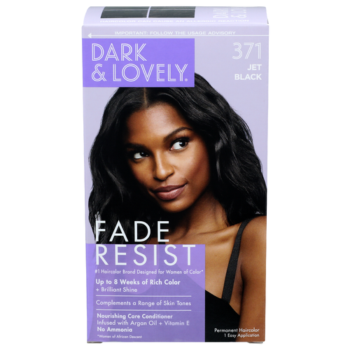 Dark & Lovely Haircolor 371 Jet Black Permanent Fade Resist - 1 Count
