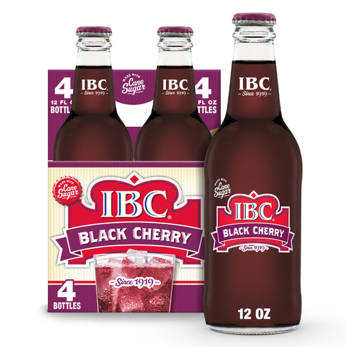 Ibc Black Cherry Made With Sugar Soda - 3 Fluid Ounce - 4 Count