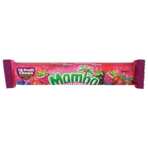 Mamba Candy Fruit Chews Berrytasty Stick - 0.156 Ounce - 18 Count Image 1 of 4