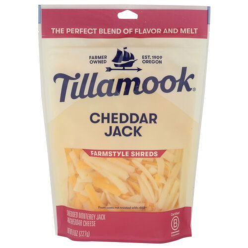 Tillamook Cheddar Jack Shredded Cheese - 8 Ounce