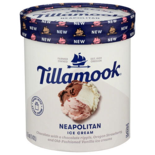 Tillamook Neapolitan Frozen Ice Cream - 1.5 Quart