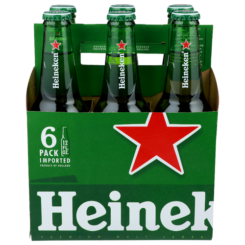 Heineken Original Premium Malt Lager - 12 Fluid Ounce - 6 Count